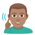 🧏🏽‍♂️ deaf man: medium skin tone display on JoyPixels